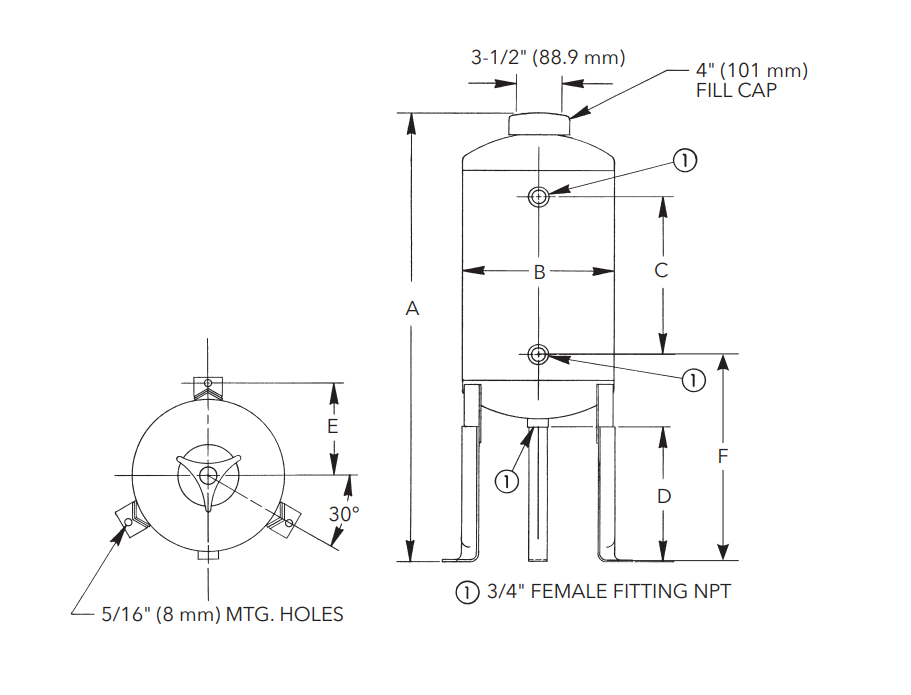 Neptune DBF-5HP Vertical Style Bypass Feeder - Dish Bottom Out